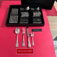 48-Piece Ercuis Dubarry Cutlery Set In Very Good Condition Silver-Plated