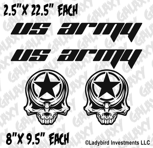 Kit de calcomanías de capucha lateral para Jeep Wrangler - pegatina de calavera Army Star TJ LJ JK - Imagen 2 de 6