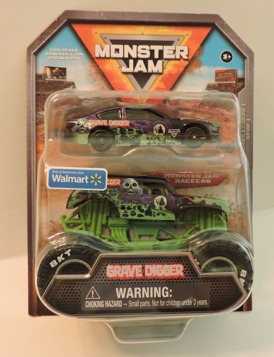 Monster Jam Grave Digger Truck and Race Car (Walmart Exclusive