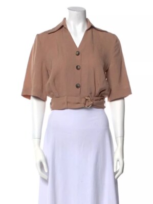 Nanushka Button Up Crop Top