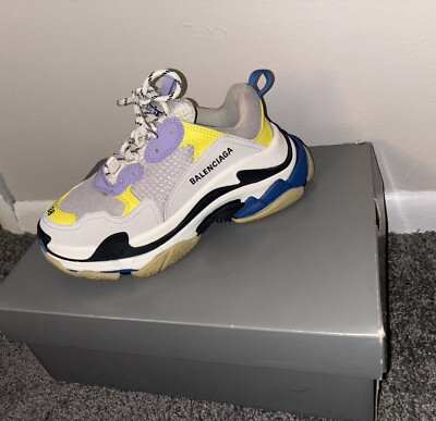Size 8 - Balenciaga Triple S Purple Yellow W | eBay