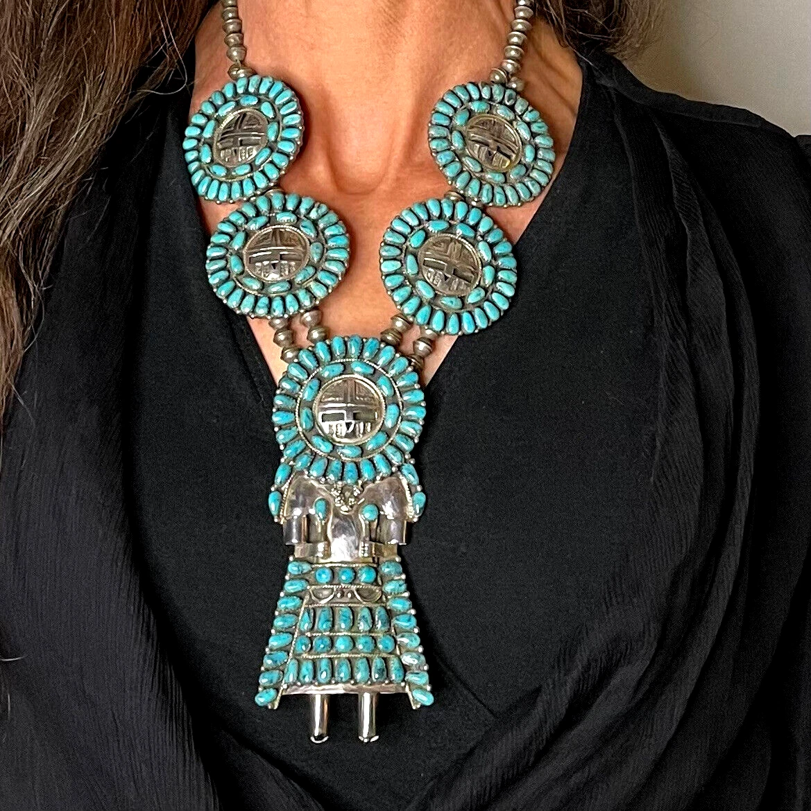 Kachina Old Pawn Turquoise Navajo Native American Ceremonial