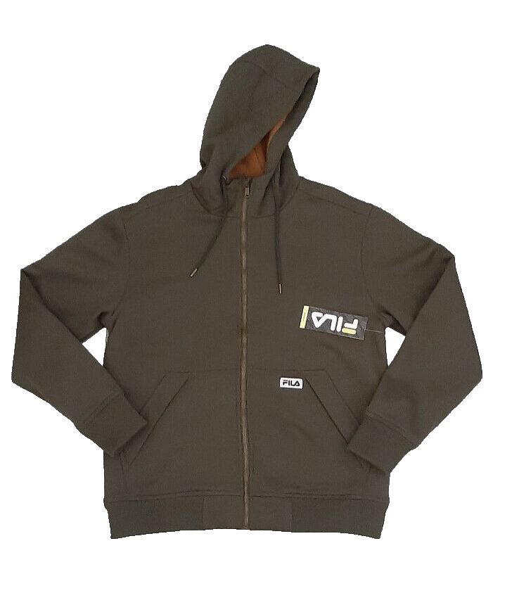 Giacca con cappuccio da uomo verde esercito Fila taglia M