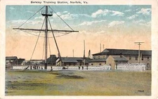 Norfolk Virginia Berkley Training Station Military Antique Postcard K20428