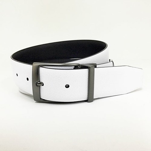 nike black and white reversible belt