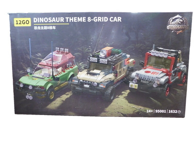 12go Dinosaur Theme 8-Grid Car-95001-1632 Pieces
