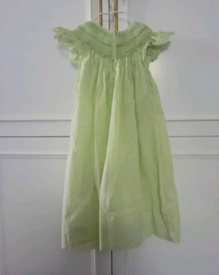 Vestido Petit Ami Vintage Verde Niñas Talla 3T Foto 3 de 4