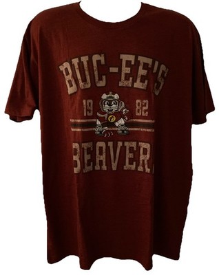 Bucees Beavers Football T Shirt  Red Size XL New