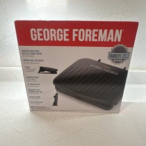 George Foreman Family Size Grill & Panini Press, 1600W Nonstick, Black