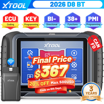 XTOOL D8BT Bidirectional OBD2 Scanner All Diagnostic Tool Topo Mapping 38+Resets