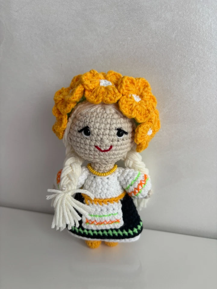 Doll 4,7" Amigurumi Baby Gift Soft Toy Handmade Newborn Cute Baby - Image 2 of 3