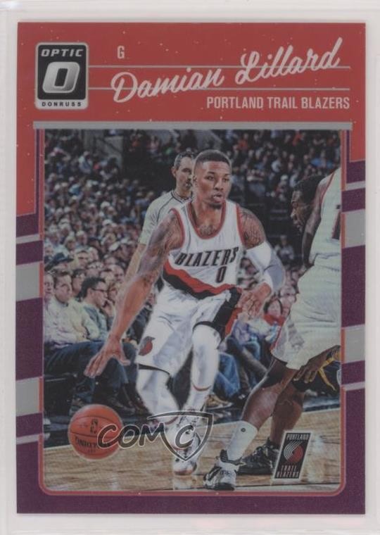 2016-17 Panini Donruss Optic Purple Prizm Damian Lillard #131 04m8