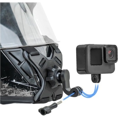 Motorradhelm Kinnhalterung Action Kamera Zubehör 360 Grad Drehung Helmhalterung