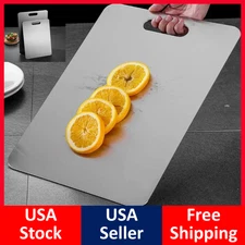 10-18" Stainless Steel Cutting Board Titanium Cutting Board Double Sided Kitchen
