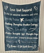 Love And Support 50 X60 Inch Throw Blanket Cover Soft Bedding Gift Wall Decor