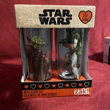 Disney Zak! Star Wars 4 Piece 2oz Mini Shot Glass Set in Box YODA BOBA FETT