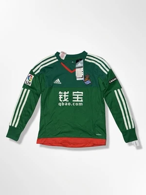Real Sociedad Adidas Goalkeeper Jersey Boys Youth Small NEW! Soccer Long Sleeve - Image 1 of 4