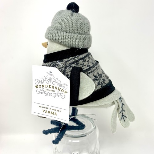 Wondershop Christmas Bird Varma Featherly Friends Gray Sweater Hat Target 2022 - Picture 6 of 7