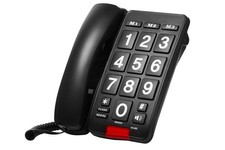 Big Button landline for Seniors or Visually impaired with high Contrast Color...