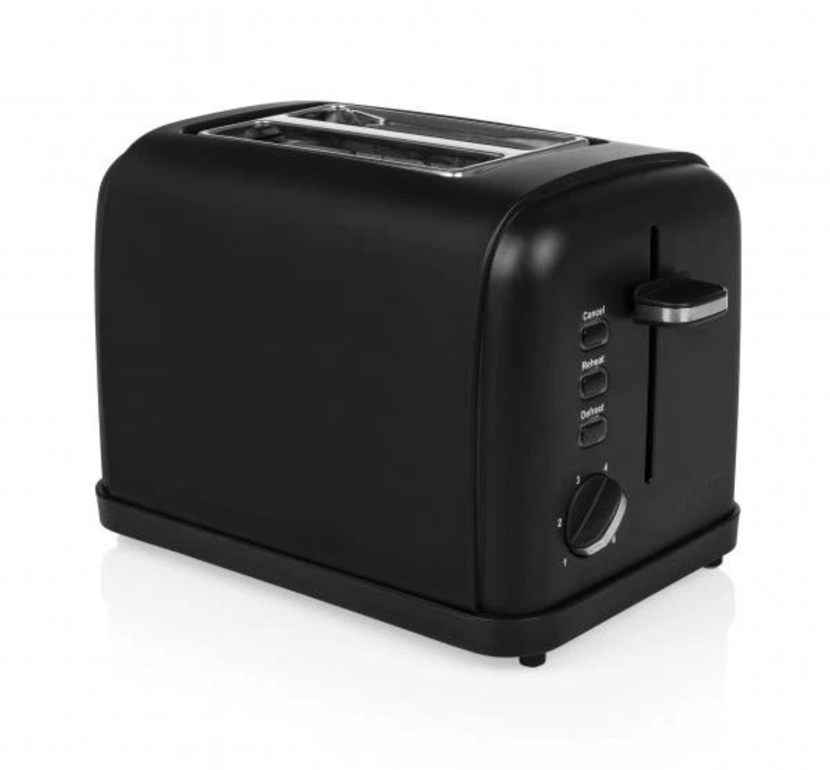 Princess Tostapane 950W Black Steel - Design Acciaio Nero 2 Fette