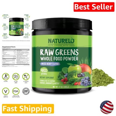 Organic Mixed Berry Superfood Powder 17oz - Energy, Immunity, Detox, 36 Botan...