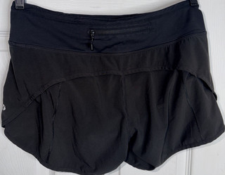 Lululemon Speed Up Shorts Size 4 Lined 4" Inseam Black Jogging Running