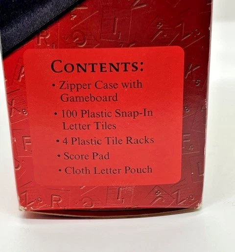 Scrabble Crossword Game Folio Edition Zipper Case Snap-in-place Tiles NEW - Image 3 of 4
