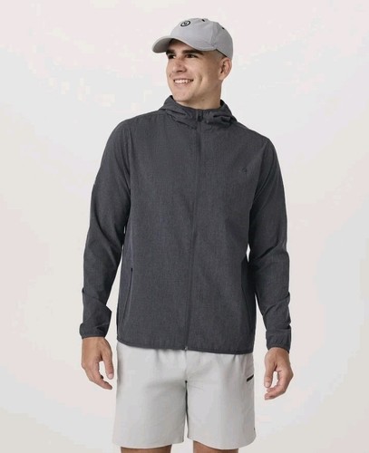 Chaqueta con capucha Vuori Outdoor Trainer Shell cremallera completa para hombre talla XL gris - Imagen 18 de 20
