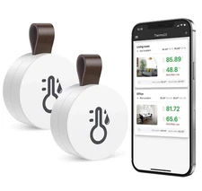 Thermometer Hygrometer, Wireless Humidity Temperature Sensor Mini with Data E...