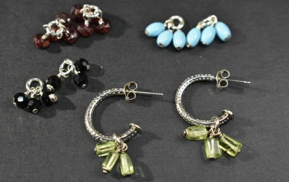 Juego de pendientes Silpada plata 925 - gemas intercambiables Foto 2 de 4