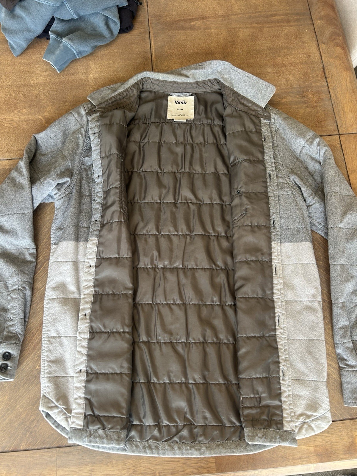 Men’s Vans Button Down Jacket Large Gray - image 5