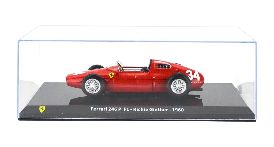1/24 EDICOLA - FERRARI - F1 246P N 34 SEASON 1960 RICHIE GINTHER - CON FE24-004
