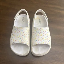 Cat & Jack Size 12 Girls Sandals Polka Dot Strap Back Beach Play SB#5