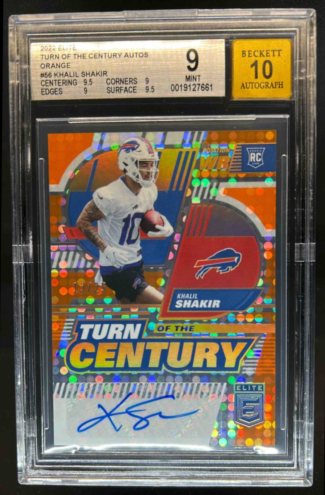 Khalil Shakir Panini Donruss Elite Turn of the Century Autographs #TC56 Orange