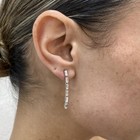 14K White Gold Drop Earrings 1.4ct Baguette Labcreated Diamond F/VS Gift for Her — photo 1