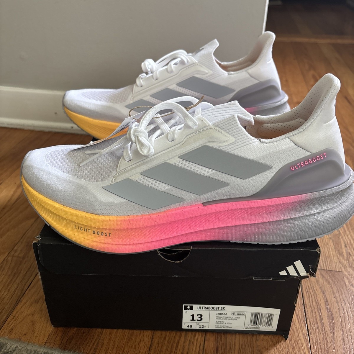 Size 13 - Adidas Ultraboost 5X White Lucid Pink for sale online | eBay