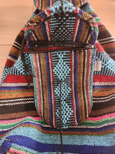 Artesanias Lillo Backpack Woven Boho Mexican Aztec Hippie Beach Bag Pinzon - Bild 5 von 13