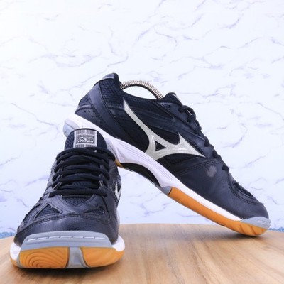 Mizuno Wave Hurricane 2 Volleyball Shoes Leather Mesh Black White Gum Womens 9.5