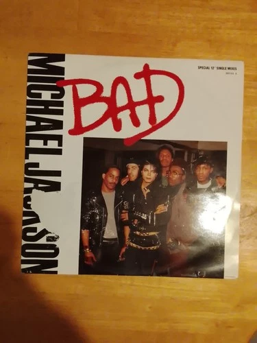 Michael Jackson Bad 12" Single Vinyl Record 1987 651155 6 Epic - VG+/G
