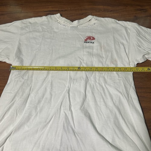 Vintage 90s Pentax Camera White Logo T Shirt Men’s Size XL 90s - Picture 4 of 5