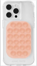 Case-Mate Adhesive Suction Cup Phone Mount-Hands Free & Anti-Slip Grip Peach NEW