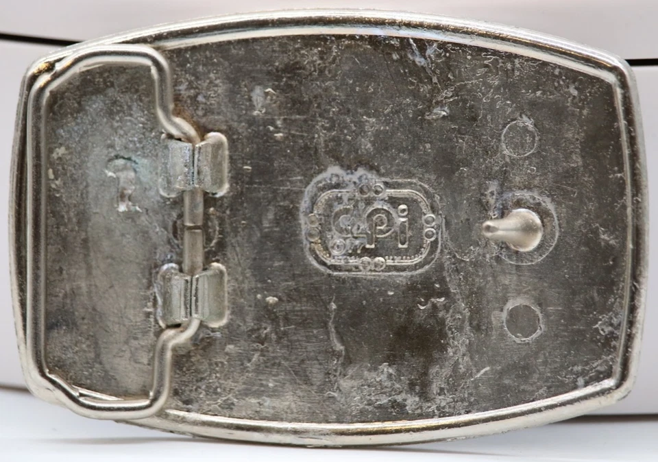 Hebilla de cinturón LIBRA reflectante con adornos de cuentas metal azul Foto 2 de 2