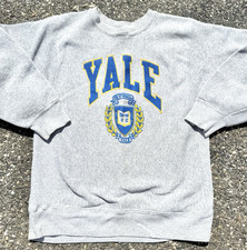 Vintage Yale University Ivy League Reverse Weave 90s College Sweatshirt Size L