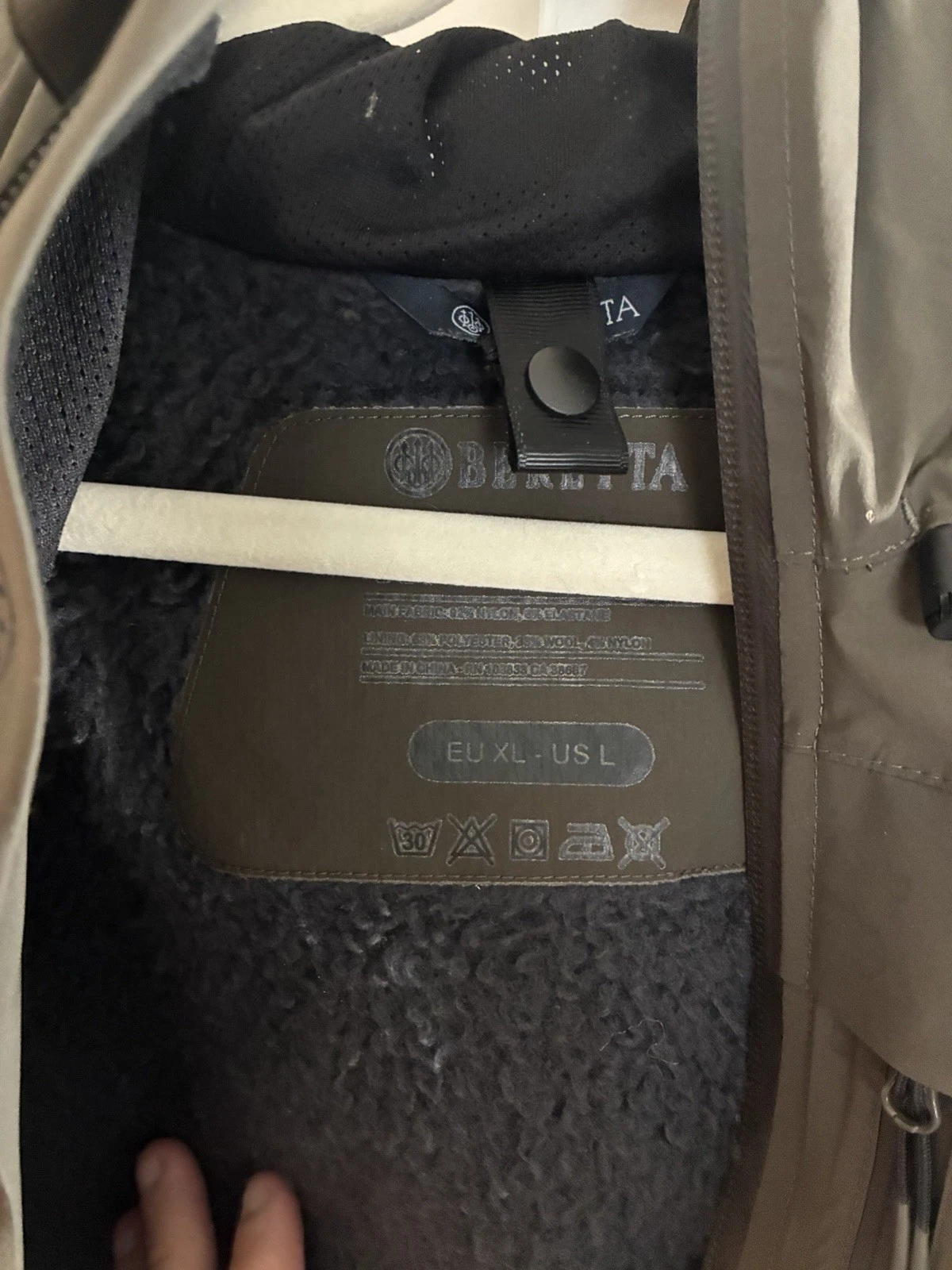 Beretta Rain Jacket with down lining with Down lining US L( 2 small holes on arm - product detail image 3
