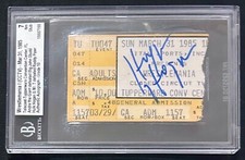 Hulk Hogan Signed Mar 3 1985 WrestleMania I CCTV Ticket Stub Beckett 7 Nm Auto10