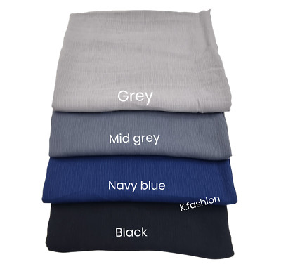 Hochwertiger Chiffon Crinkle Textur Einfach Maxi Hijab Schal Schal Halstuch Kopftuch