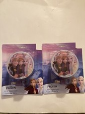Lot of 2 Disney Frozen led nightlight plug in Elsa Anna Krisoff