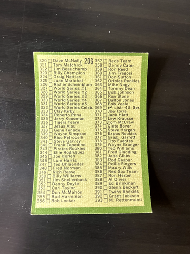 1971 Topps Baseball #1-262. You-Pick Complete-Your-Set. Low Ship. Up to 10% Off - Picture 395 of 501