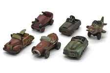 5 Various Vehicles & 1 Plane, Resin Cast Pieces, by Popular Imports, Inc (USED)