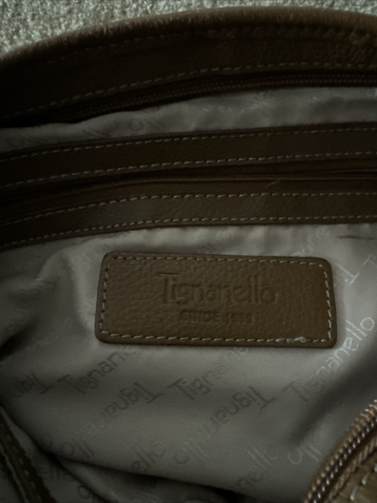 Tignanello Patchwork Crescent Mixed Media Suede L… - image 4